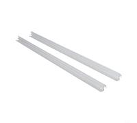Lot de 2 bandes d'étanchéité transparentes pour bas de porte de douche 50,8 cm pour verre de 1,9 cm avec rail d'égouttement pour éviter les fuites d'eau sur le sol de la salle de bain