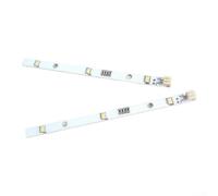 Lot de 2 bandes lumineuses LED pour réfrigérateur Hisense E349766, 12 V à 2 broches, barre lumineuse en plastique économe en énergie pour armoire ou vitrine