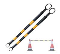 Lot de 2 Barres de cônes de signalisation réfléchissantes - Barrière de sécurité Extensible de 119 à 198 cm pour Les Chantiers, Les parkings et la Gestion des foules - Solution de sécurité r