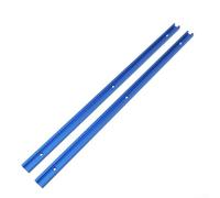 Lot de 2 barres de jauge à onglet double en T en alliage d'aluminium 500 mm pour table de toupie Système de fixation du bois Finition bleue