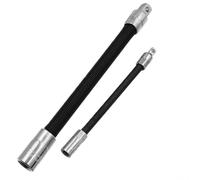 Lot de 2 barres d'extension flexibles 1/4" et 1/2" - Adaptateur d'arbre rotatif à 360 degrés pour travaux étroits - Compatible avec liquet et perceuse