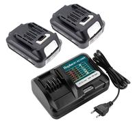 Lot de 2 batteries 12V 2,0Ah + chargeur, compatible avec Makita CXT
