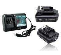 Lot de 2 batteries 12V 2000mAh compatibles avec les modèles Makita BL1020B, BL1021B, BL1016 et BL1041B
