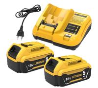 Lot de 2 batteries 18 V 5,0 Ah + chargeur 3 A