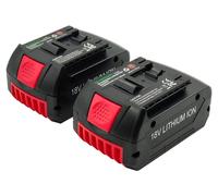 Lot de 2 batteries 18V 5,0Ah, compatible avec les appareils Bosch Professional
