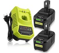 Lot de 2 batteries 18V 5,5Ah et chargeur pour appareils Ryobi 18V