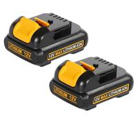 Lot de 2 batteries 3Ah, 10,8V/12V, lithium-ion, pour Dewalt DCB120/DCB127