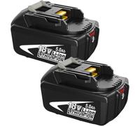 Lot de 2 batteries de rechange 18 V 5,0 Ah BL1860B pour Makita 18 V BL1850B BL1860 BL1850 BL1840 BL1845 BL1835 BL1830 BL1815 LXT