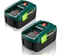 Lot de 2 Batteries de Rechange 18 V 5000 mAh Compatibles avec Bosch PBA PSB PSR, 5,0 Ah Batterie de Rechange pour PBA Home and Garden