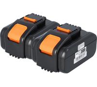 lot de 2 batteries de rechange 20V 4000mAh Li-Ion compatibles avec les visseuses sans fil DeltaFox, Worx, Pattfield, Rockwell, AL-KO