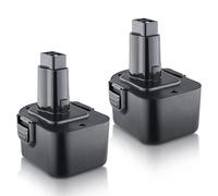 Lot de 2 batteries de rechange 4,8 Ah pour outils électriques sans fil Dewalt 12 V DC9071 Ni-MH compatibles avec DE9071 DE9072 DE9074 DE9075 DE9501 DW9072 152250-27