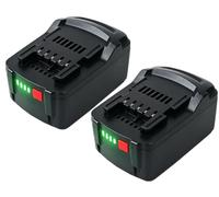 Lot de 2 batteries de rechange 5,0 A pour Metabo BSZ18 MTB18B BS18LT SB18LT 6.25455 6.25457 6.25457.00 6.25459 6.25468 6.25469