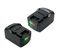 Lot de 2 batteries de rechange 5,0 Ah 18 V pour Metabo BSZ18, BS18LT, SB18LT, MTB18B, 6.25455 625455000 6.25457 6.25457.00 6.25459 6.25468 6.25468 9 6.2 5469.00, BF 18 LTX 90, BS 18 LT, KSA 18 LTX