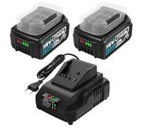 Lot de 2 batteries de rechange 5000 mAh pour Bosch Professional 18 V avec | GAL 18V-40 compatible avec Bosch GWX/GDS/GSB/GFR/GBH