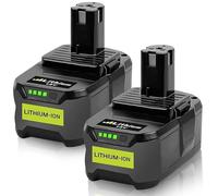 Lot de 2 batteries de rechange de 5,0 Ah pour outils Ryobi 18V, technologie lithium-ion