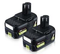 Lot de 2 batteries de rechange Li-Ion 18 V 5,5 Ah pour Ryobi P108 P107 P105 P104 P102 compatible avec RB18L50 RB18L40 RB18L25 RB18L15