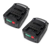 Lot de 2 batteries de rechange LiHD 18 V pour Metabo 5000 mAh, batterie lithium-ion haute performance 5,0 Ah compatible avec Metabo ASC 55, ASC 145, CAS System Outils sans fil (BS 18, SSW 18, WB 18)