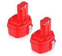 Lot de 2 batteries de rechange Ni-MH 14,4 V 4800 mAh pour Makita 14,4 V compatible avec PA14 1420 1422 1433 1434 1435 193062-6 193157-5 193158-3 193985-8 10511 D 4033D 5094D 6280D 8280D JR140D
