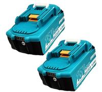 Lot de 2 batteries de rechange pour Makita 18 V MAX avec indicateur LED BL1860 BL1820 1830B 1840B 1850B, parfaitement compatible avec les chargeurs Makita 18 V et outils électriques sans fil (1500 mAh