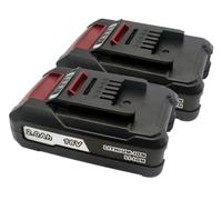 Lot de 2 batteries EH1820 18 V 2,0 Ah lithium-ion compatibles avec les outils sans fil Einhell 18 V Power X-Change Series, batterie rechargeable 36 Wh avec indicateur de charge LED à 3 niveaux