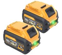 Lot de 2 batteries FlexVolt XR 9000 mAh pour Dewalt DCB609 DCB606 DCB612 DCB184 DCB546 DCB200 DCB201 DCB182 compatible avec les outils électriques sans fil 18 V 9,0 Ah Batterie lithium-ion de grande