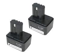 Lot de 2 batteries Li-ion Trade-Shop - 14,4 V / 2000 mAh / 28,8 Wh - Compatible avec riveteuse sans fil Würth ANG 14 ANG14 - Écrou à riveter ANG 310 ANG310 - Remplace 070091513, 070091526, G14