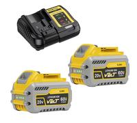 Lot de 2 Batteries Lithium-ion 9000mAh 20V/60V et 1 Chargeur de rechange pour DeWalt DCB609