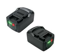 Lot de 2 batteries MTB1850 5,0 Ah de rechange pour batterie Metabo 18 V BSZ18, MTB18B, BS18LT, SB18LT, 6.25455, 6.25457, 625457000, 6.25459, 6.25468, 6.25469 6.254 69.00, BF 18 LTX 90, BS 18 LT, KSA