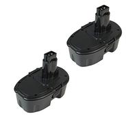 Lot de 2 batteries Ni-MH haute performance 18 V 3000 mAh Remplace DeWalt DC9096 DE9039 DE9095 DE9096 DE9098 DW9095 DW9096 DW9098 pour Dewalt DC330 DC385 DC527 DC550 DC618 DC. 759, DC987, DC988, DC212,