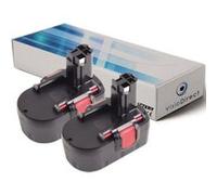 Lot de 2 batteries pour Bosch PKS 14.4V scie circulaire 3000mAh 14.4V - Visiodirect - G