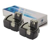 Lot de 2 batteries pour Hitachi UB18D lampe torche 2000mAh 14.4V - Visiodirect - G