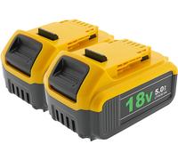 lot de 2 batteries rechargeables PATONA DeWalt DCB184 18V XR 5.0Ah