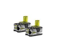 Batteries RYOBI 18V One+ 5.0Ah Lithium-ION RB18LL50 - Lot de 2, Compatibles avec Outils 18V, Technologie IntelliCell, +25% d'Autonomie, Protection Électronique, Antichocs, 700g chacune.