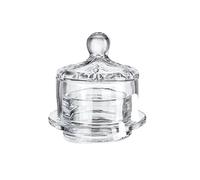 Lot de 2 beurriers en verre transparent avec couvercle for comptoir, petits ronds for réfrigérateur, joli cristal Pour Cuisine