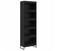 Lot de 2 Bibliothèque - vidaXL - bibliothèque ouverte - bois d'ingénierie - chêne noir - 60 x 30 x 189,5 cm - 6 compartiments{lxa76v