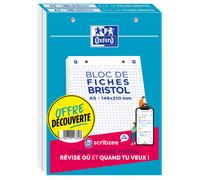 Lot De 2 Blocs Bristol Oxford 148X210 30 Fiches Perforees Q5/5+Tag