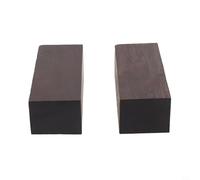 Lot de 2 blocs de bois d'ébène 120 x 40 x 50 mm en bois de teck noir pour travaux manuels, réparation d'instruments de musique, projets de sculpture
