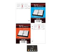 Lot de 2 Blocs de Bureau Lecas 2027 + 1 Index Adhésif Blumie