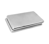 Lot de 2 blocs de congélation plats en acier inoxydable, résistants à la corrosion, aux rayures, pour la restauration, les événements, la restauration en plein air, réutilisables, faciles à empiler