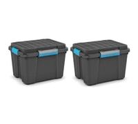 KIS Boîte de rangement Scubba 237440 empilable 495 x 340 x 390 mm gris-bleu, noir 1 pc