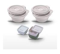 Lot de 2 boîtes à snacks 13 vec 3 boîtes à sauce Fackelmann Storage Beige|Bleu|Vert