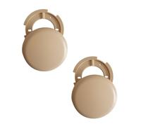 Lot de 2 boîtes de dérivation en saillie beige Ø 100 mm super plates - Boîte de distribution et boîte de plafond avec couvercle | Baldaquin de lampe beige et cache électrique | Boîte de recouvrement