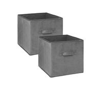 Toilinux lot de 2 cubes de rangement - Gris foncé