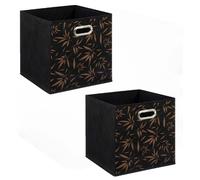 Lot de 2 boites de rangement en tissu Casual - 31x31x31cm - Noir