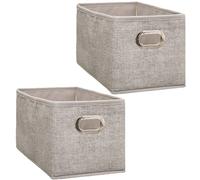 Lot de 2 Boites de rangement Largeur 31 x Hauteur 15 cm - Beige chiné
