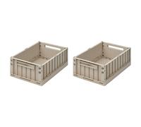 Lot de 2 boîtes de rangement pliables Weston taille M Sandy