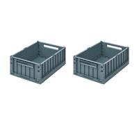 Lot de 2 boîtes de rangement pliables Weston taille M Whale Blue