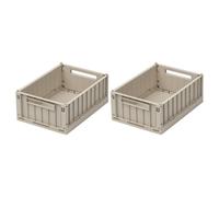 Lot de 2 boîtes de rangement pliables Weston taille S Sandy
