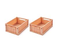 Lot de 2 boîtes de rangement pliables Weston taille S Tuscany Rose