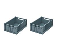 Lot de 2 boîtes de rangement pliables Weston taille S Whale Blue